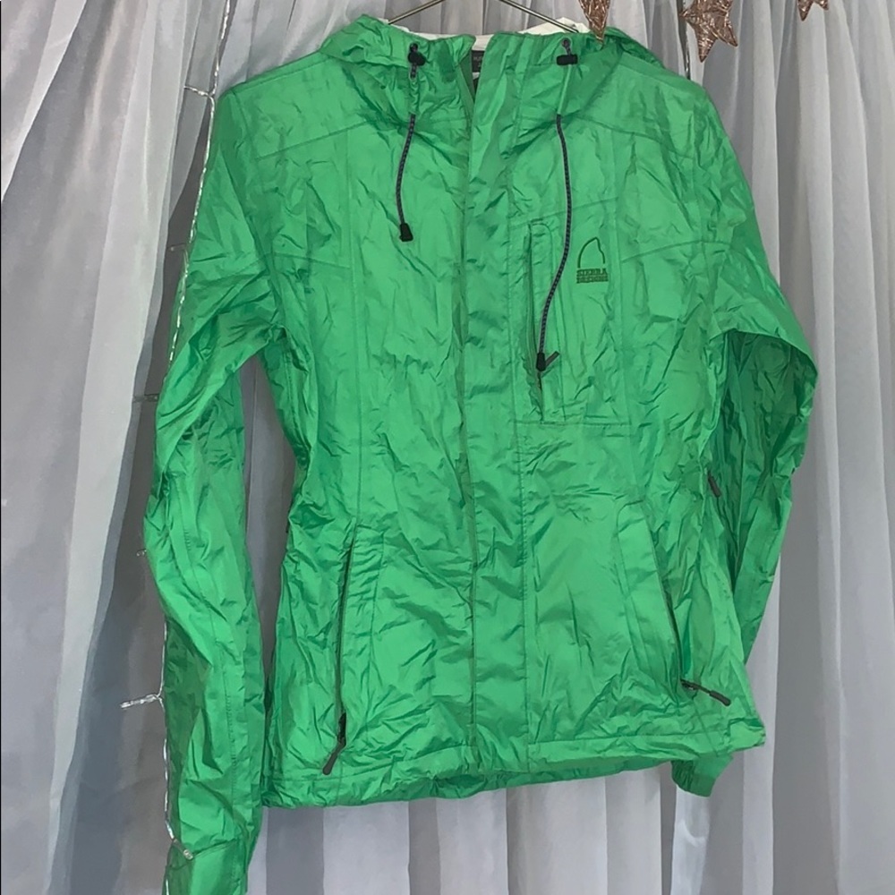 Sierra Design Hurricane Green Rain Jacket Sz XS